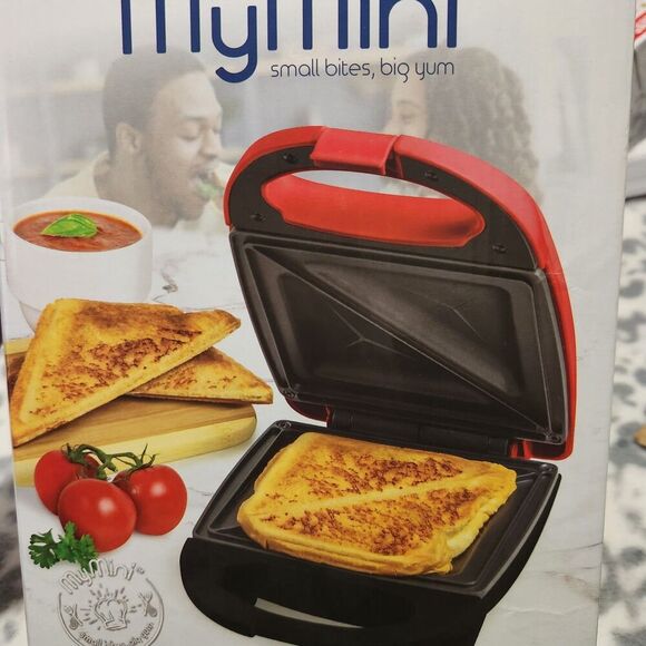 Sandwich Maker Small Red 8x5 Compact - Picture 5 of 12